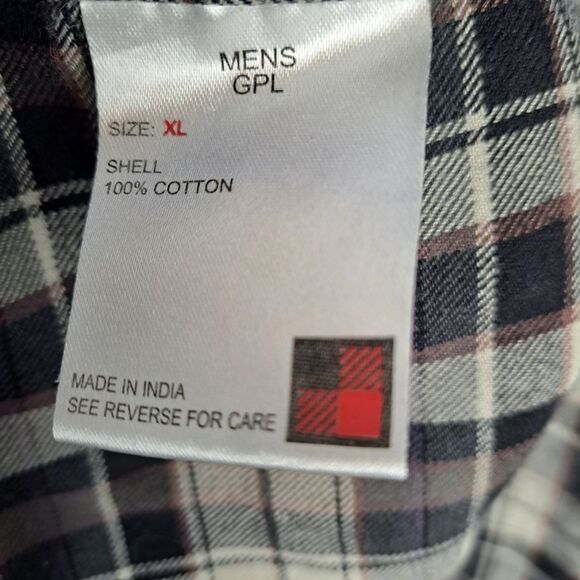 Woolrich Beige Brown Plaid Cotton Flannel Long Sleeve Shirt Men's XL - Picture 5 of 12